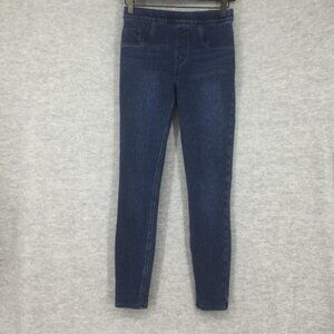 Spanx Jean-Ish Ankle Leggings Small Blue Jegging Jean Pant Stretch Denim